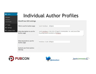 Individual Author Profiles 
 