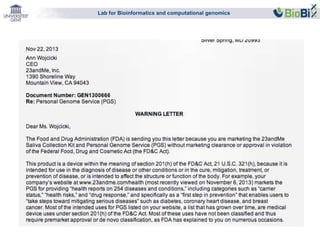 Lab for Bioinformatics and computational genomics 
 