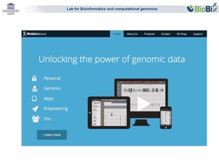 Lab for Bioinformatics and computational genomics 
 