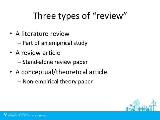 literature review or empirical