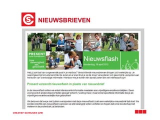 NIEUWSBRIEVEN 
CREATIEF SCHRIJVEN VZW 
 