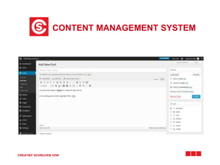 CONTENT MANAGEMENT SYSTEM 
CREATIEF SCHRIJVEN VZW 
 