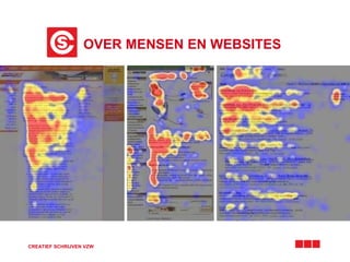 OVER MENSEN EN WEBSITES 
CREATIEF SCHRIJVEN VZW 
 