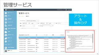 76 
アラート 
& 
操作ログ 
 
