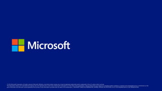 © 2014 Microsoft Corporation. All rights reserved. Microsoft, Windows, and other product names are or may be registered trademarks and/or trademarks in the U.S. and/or other countries. 
The information herein is for informational purposes only and represents the current view of Microsoft Corporation as of the date of this presentation. Because Microsoft must respond to changing market conditions, it should not be interpreted to be a commitment on the 
part of Microsoft, and Microsoft cannot guarantee the accuracy of any information provided after the date of this presentation. MICROSOFT MAKES NO WARRANTIES, EXPRESS, IMPLIED OR STATUTORY, AS TO THE INFORMATION IN THIS PRESENTATION. 
