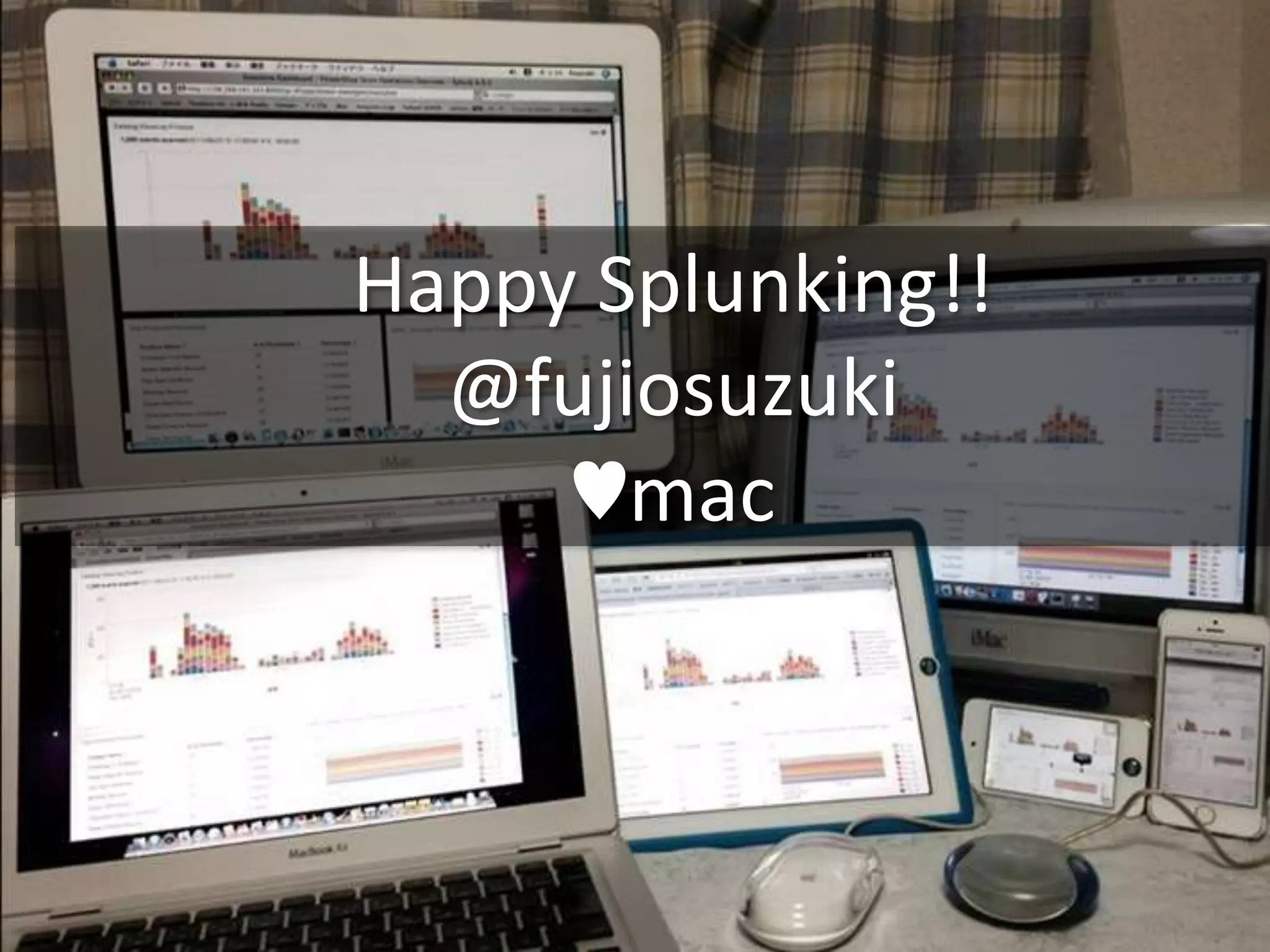Happy Splunking!! 
@fujiosuzuki 
♥mac 
