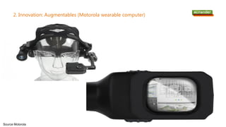 2. Innovation: Augmentables (Motorola wearable computer)
Source Motorola
 