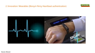 2. Innovation: Wearables (Bionym Nimy Heartbeat authentication)
Source: Bionym
 