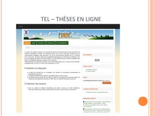 TEL – THÈSES EN LIGNE 
 