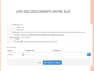 LIER DES DOCUMENTS ENTRE EUX 
 