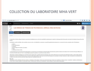 COLLECTION DU LABORATOIRE MHA-VERT 
 
