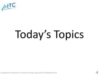 Today’s Topics 
4 
 