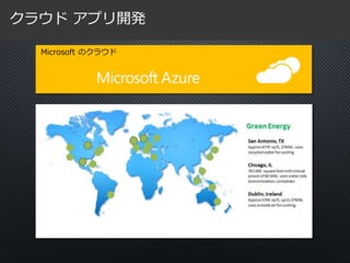 30 
クラウドアプリ開発 
Microsoft のクラウド 
 
