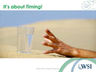 It’s about Timing! 
©2014 WSI. All rights reserved. 
 