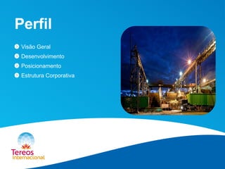 Perfil 
Visão Geral 
Desenvolvimento 
Posicionamento 
Estrutura Corporativa  