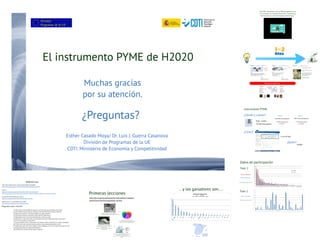 20141120 Instrumento PYME de H2020 en la Asamblea de Fotonica21