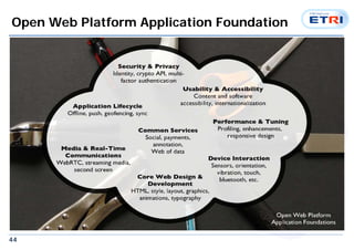 Open Web Platform Application Foundation 
44 
 