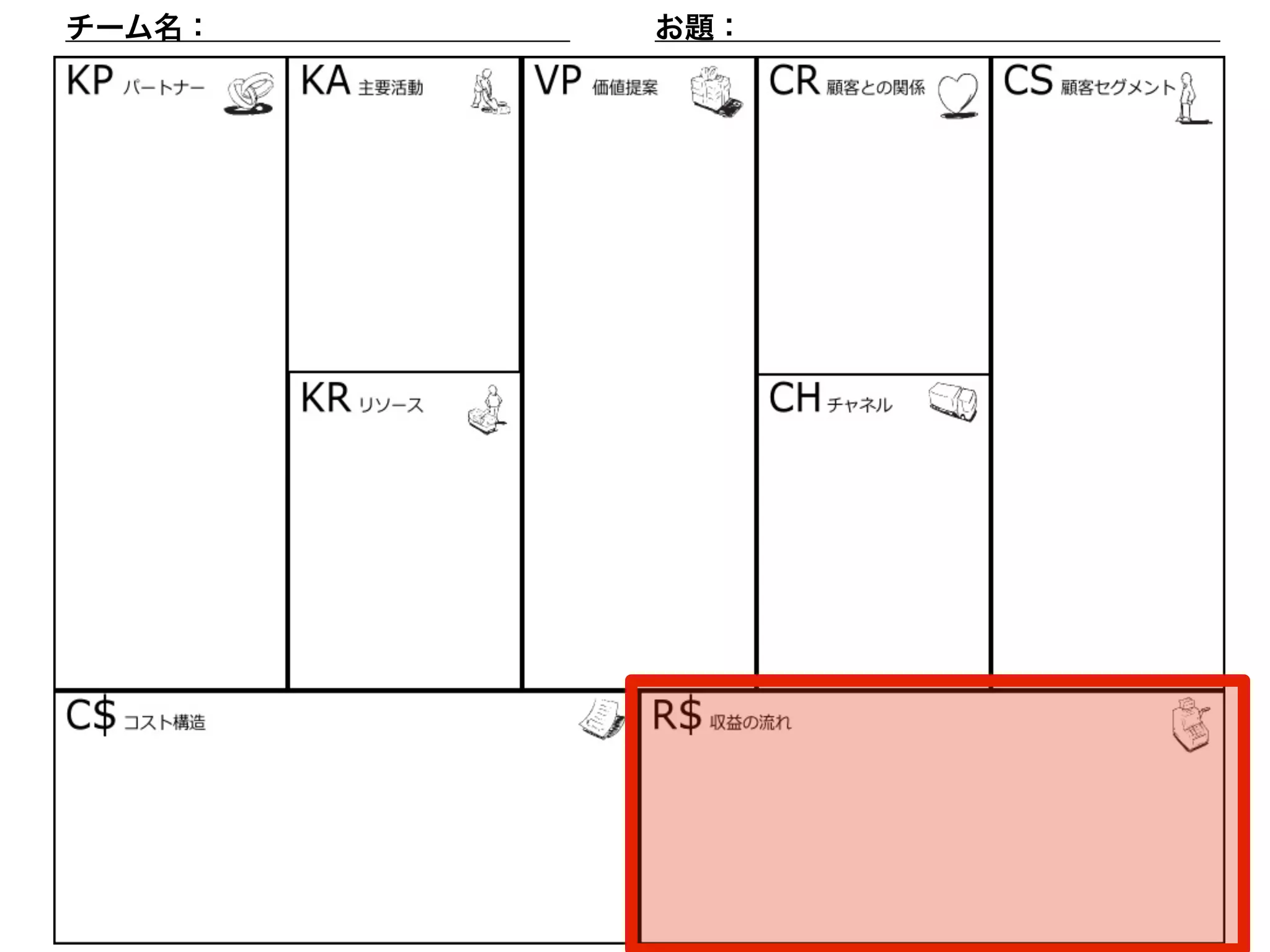 チーム名：　　　　　　　　　　　　お題：　　　　　　　　　　　　　　　　 
 