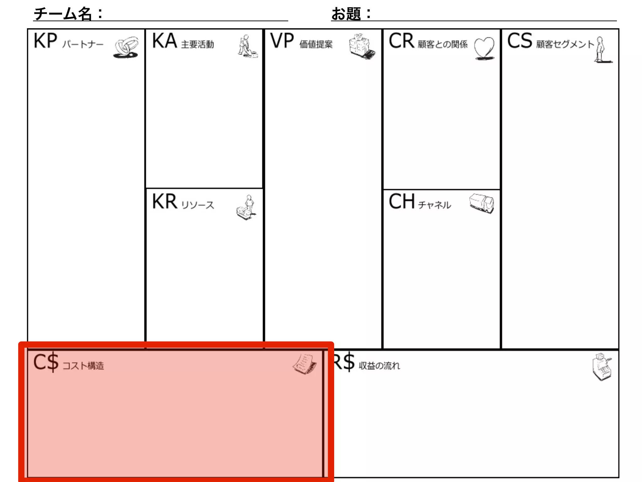 チーム名：　　　　　　　　　　　　お題：　　　　　　　　　　　　　　　　 
 