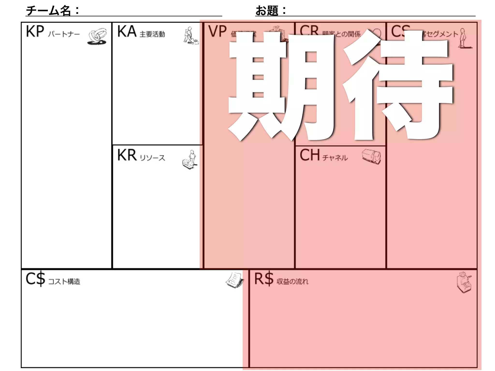 チーム名：　　　　　　　　　　　　お題：　　　　　　　　　　　　　　　　期待 
 