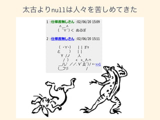太古よりnullは人々を苦しめてきた 
 