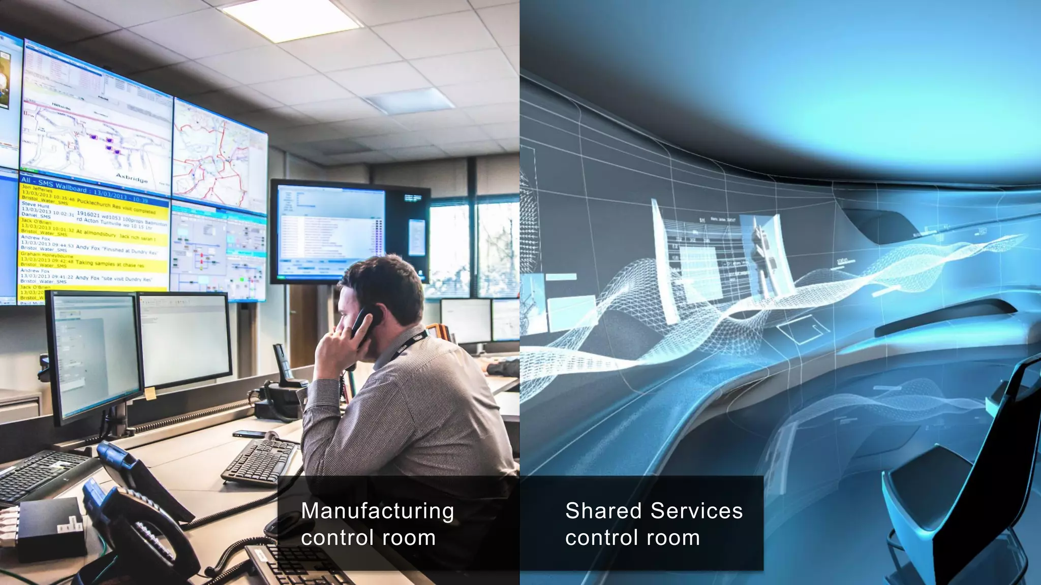 Manufacturing
control room
Shared Services
control room
 