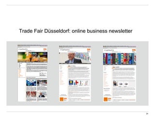 Trade Fair Düsseldorf: online business newsletter
24
 