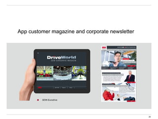 App customer magazine and corporate newsletter
25
SEW-Eurodrive
 