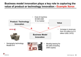 © 2014 Holcim Ltd 24
Product / Technology
Innovation
Value
Business Model
Innovation
• Increase in revenues
from 30 millio...