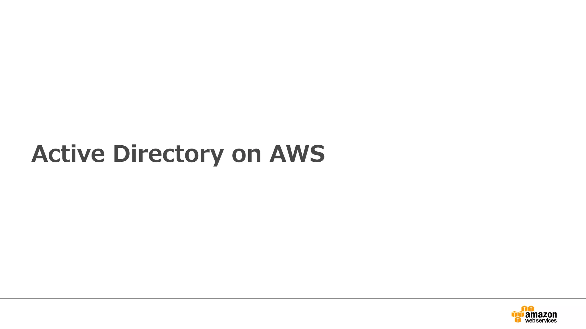 Active Directory on AWS 
 