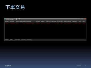 下單交易 
兆毅資訊2014/12/5 25 
 