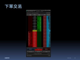 下單交易 
兆毅資訊2014/12/5 26 
 