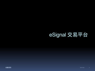 eSignal 交易平台 
兆毅資訊2014/12/5 4 
 