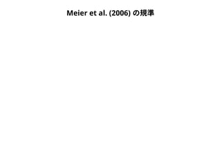 Meier et al. (2006) の規準 
 