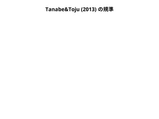 Tanabe&Toju (2013) の規準 
 