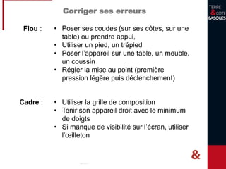 Quelles photos envoyer à mon Office
de Tourisme référent?
 4 photos minimum
 Au format paysage (horizontal)
 D’une définition de bonne qualité
 JPEG
Ces photos seront saisies dans la base de données qui alimente les différents
sites internet.
 