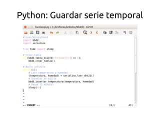 Python: Guardar serie temporal 
 