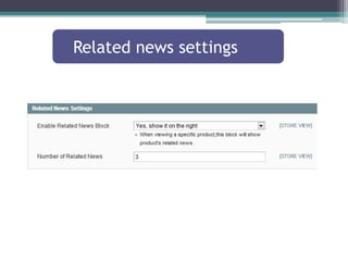 Related news settings 
 