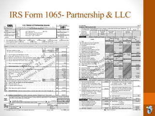 IRS Form 1065- Partnership & LLC
 