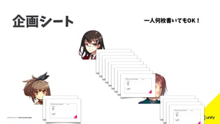 企画シート 一人何枚書いてもOK！
 