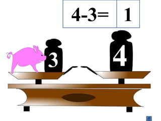 3 4
4-3= 1
 