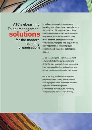 eLearning and Talent Management solutions for banks | PDF