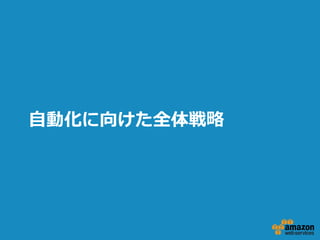 ⾃自動化に向けた全体戦略略

 