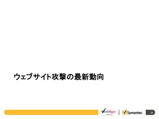 ウェブサイト攻撃の最新動向

23

 