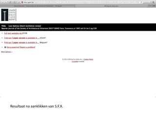 Resultaat na aanklikken van S.F.X. 
 