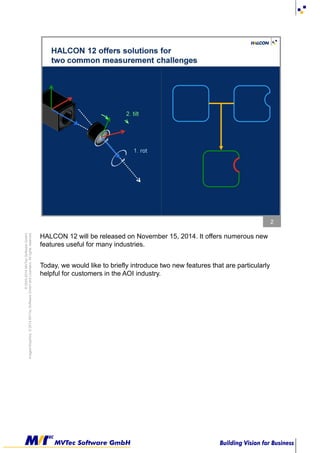 檢測的新演算法 AOI應用面 2D及3D量測 – HALCON 12-新亞洲儀器 | PDF