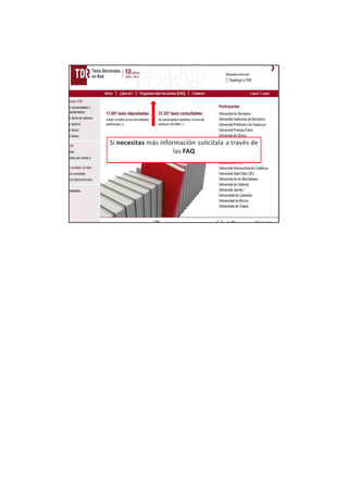 Si buscas por temas comprobarás que las tesis
se agrupan por disciplinas según la CDU
6