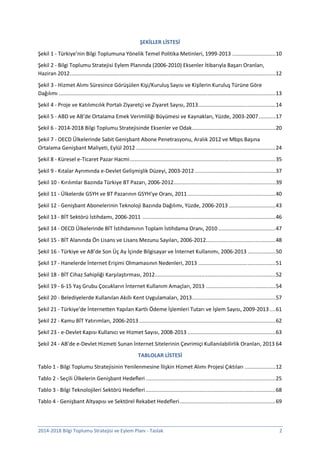 2014-2018 Bilgi Toplumu Stratejisi ve Eylem Planı - Taslak 2
ŞEKİLLER LİSTESİ
Şekil 1 - Türkiye’nin Bilgi Toplumuna Yöneli...