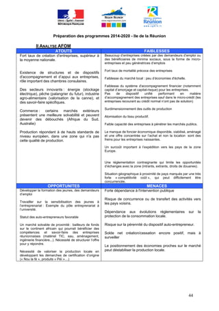 Synthèse du Diagnostic Territorial Stratégique - Préparation des programmes 2014-2020 - Ile de la Réunion