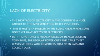 BARRIERS TO ICT IN SCHOOLS | PPTX